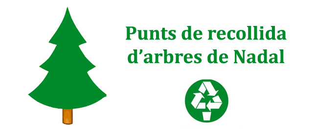 Del 7 al 18 de gener s'habilitaran punts de recollida per reciclar els arbres de Nadal